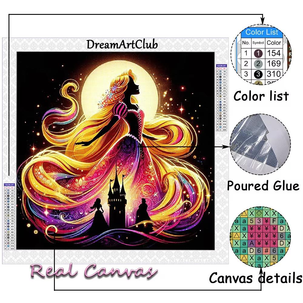 Cartoon Harry Potter with Owl Castle 5d Full Diamond Mosaic Painting Hogwarts Mystery Wizarding World Cross Stitch Home Decor