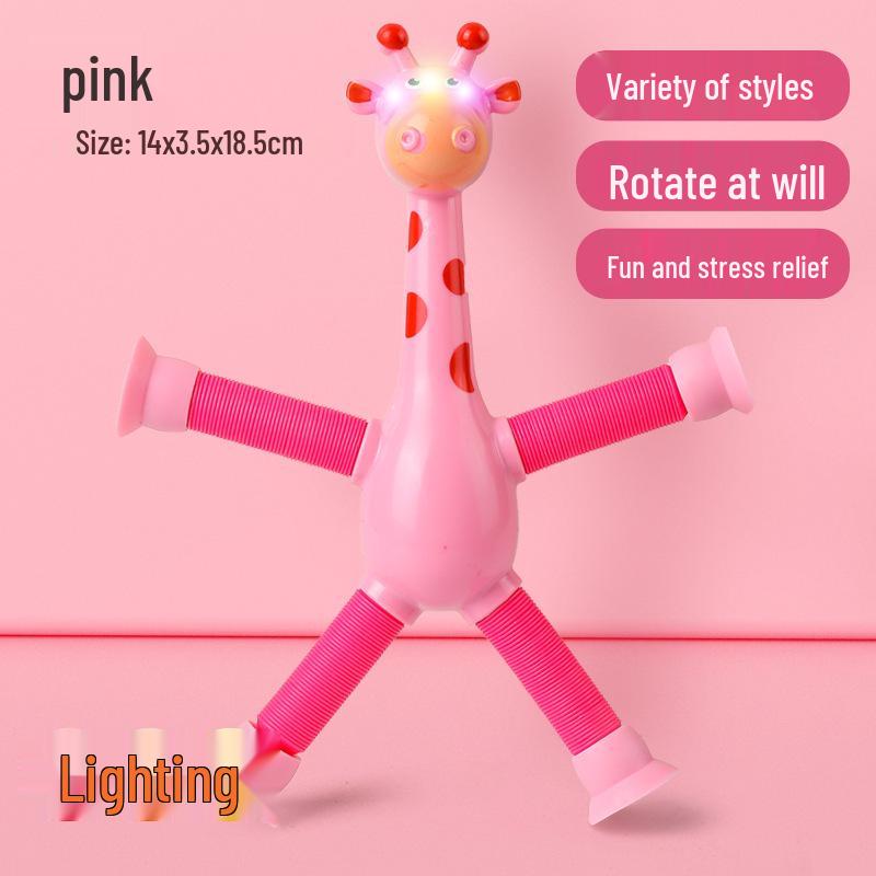 Versatile Telescopic Giraffe Suction Cup Toy – Creative Decompression Toy