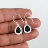 Black Onyx Gemstone 925 Sterling Silver Jewelry Zircon Earrings 1.80" For Women CZE-4-5
