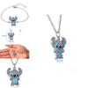 Lilo Stitch Cartoon Pendant Necklace With Rhinestone Embellishments For Fashion Summer Wear