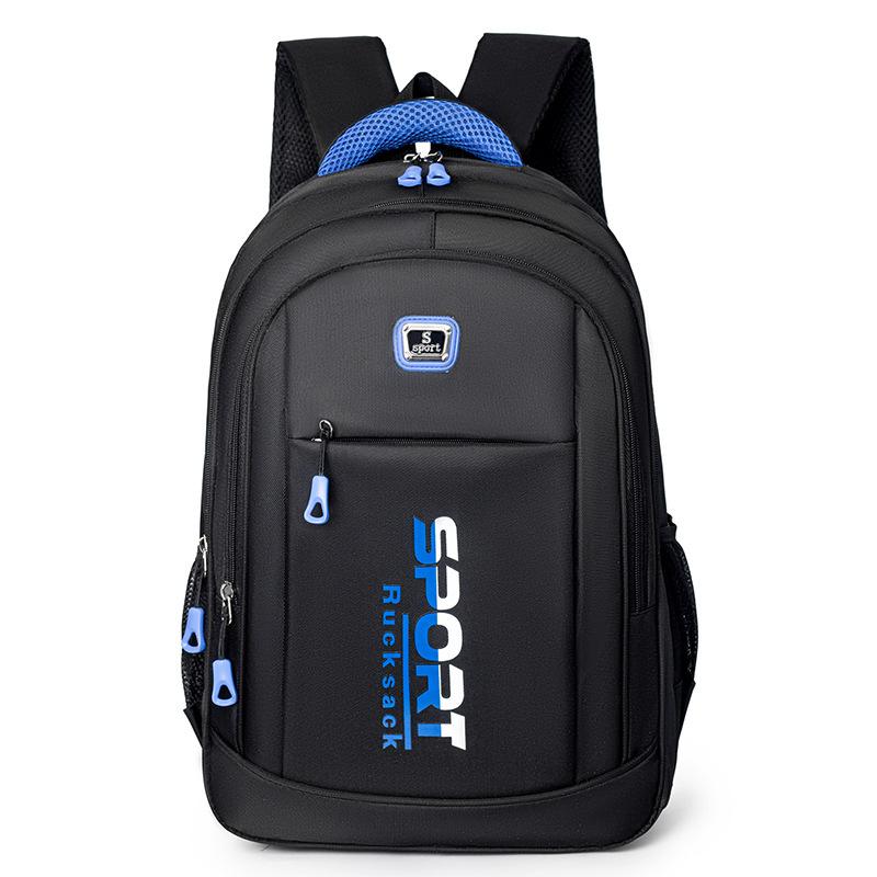 Backpack Men s high-end sense large-capacity business travel bag Business trip computer backpack Junior high school college student schoolbag синий