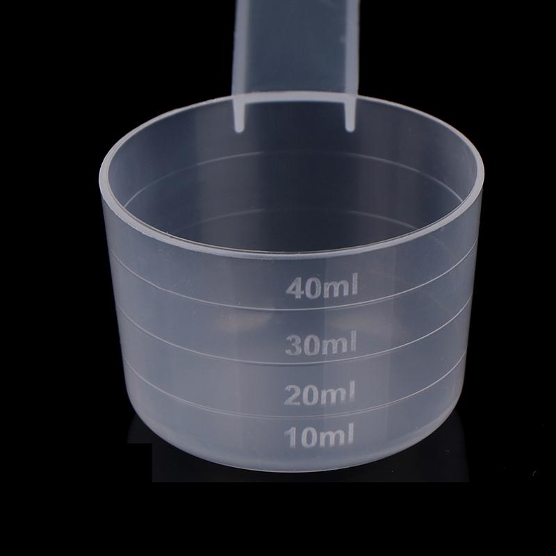 10Pcs 40Ml 20G Flat Bottom Graduated Measuring Spoon With Scale Transparent Plastic Kitchen Baking Measuring Spoon Tableware