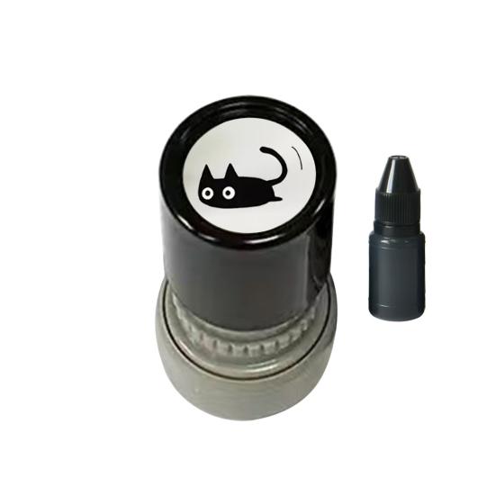 

Cute Black Cat Stamp Set Self-Inking Light-Sensitive Stamps for Notebooks Cards Planners Creative DIY Craft Tool for Kids Adults Teacher Rewards C
