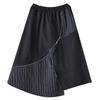 Plus Size Black High Waist Vintage Patchwork Spring Autumn Casual Loose Long for Woman Skirts Womens Skirt