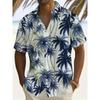 Outdoor Shirt Short Sleeve Summer Beach Wind Casual Tops Shirt Landscape Printed Pattern Large OverSize Loose Men's Clothing