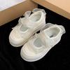 Fashion Elegant Thick Sole Shallow Mouth Casual Single Shoes for Women Autumn 2025 New Comfortable Versatile Lace Design Mary Jane Shoes