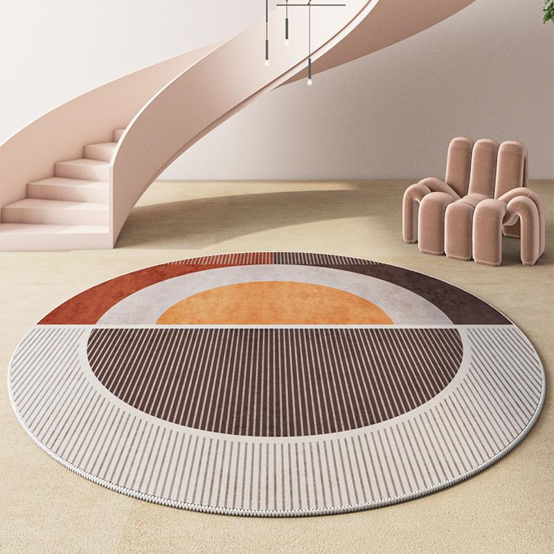 Modern Light Luxury Round Rugs and Carpets for Home Living Room Decoration Teenager Bedroom Decor Carpet Sofa Area Rug Floor Mat