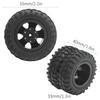 2Pcs RC Rear   Tire Wheel Tyre 55mm Dia Fit for WPL D12 1Celsius10 Remote Control Truck