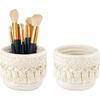 1PCS Weaving Tassels Desktop Storage Basket Cotton Rope Makeup Brush Storage Box Creative Round Snacks Box Office Ornament