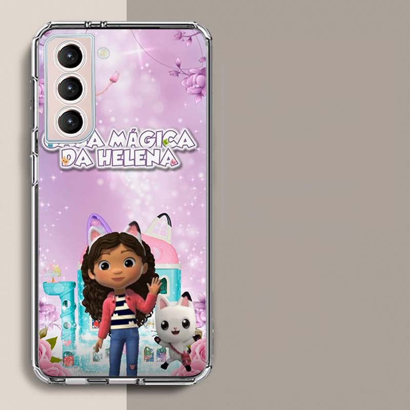 Cartoon Gabbys Dollhouse Phone Case For Samsung Galaxy S25 Edge S24 S23 FE S21 S20 S10 Plus S22 S26 Ultra Cover Clear Cases TPU