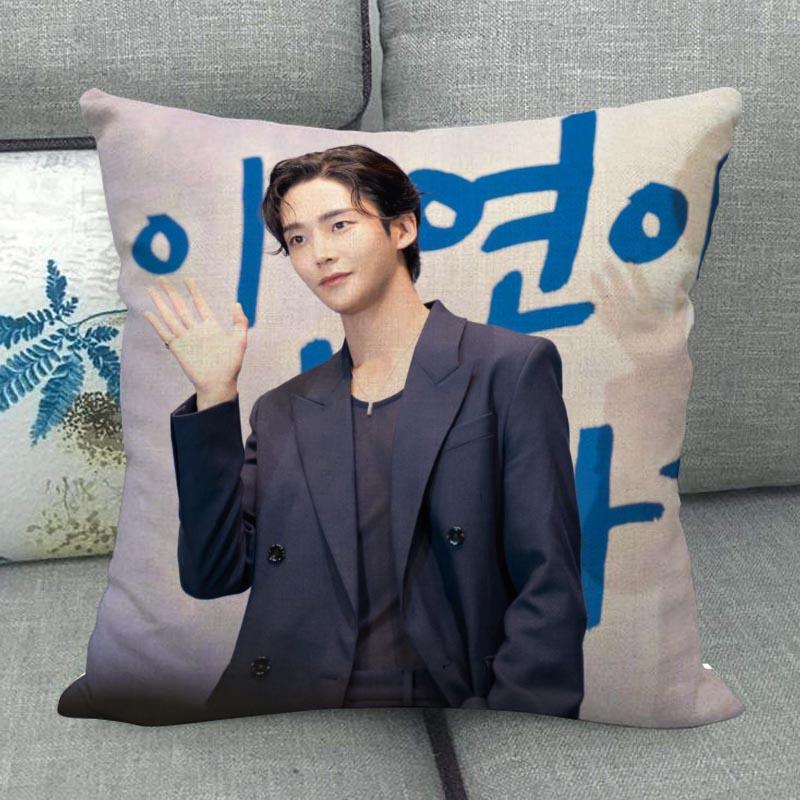 Custom ROWOON Pillowcase Wedding Decorative Cotton Linen Pillow Case For Home PillowCover 45X45(One Sides)