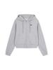 Polhaem Women'S) Cool Terry Crop Embroidered Zip-Up Hoodie_Phf2Tc2210