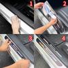 4PCS Car Stickers Anti Scratch Door Sill Protector Strip Car Threshold Protection Bumper Film Sticker Car Exterior Accessories