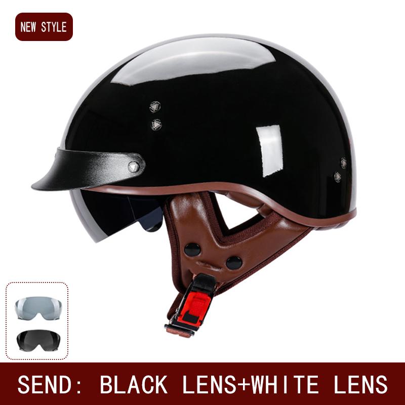 Retro Helmet Motorcycle Helmet Motorcycle Half Helmet Four Seasons Summer Wear Endoscopic Safety Hat Helmet Cruise Helmet Riding