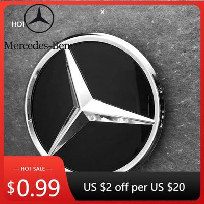 Hot Car Sticker For Mercedes Benz GLC X253 GLE W167 GLS X167 V W447 Front Grilled Star Emblem Illuminated Logo Glossy Black And