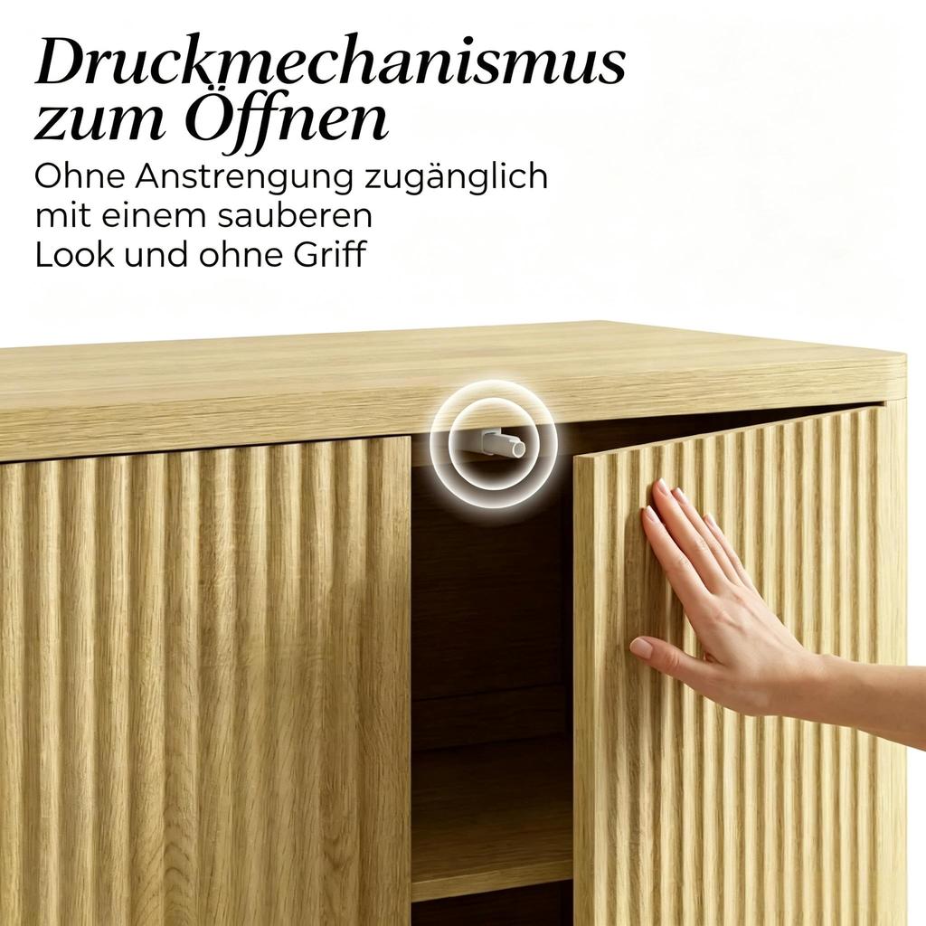 Practical lowboard cabinet with space,sideboard,Versatile chest of drawers in contemporary design,storage cabinet(only with storage cabinet)