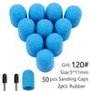 50pcs Pedicure Nail Sanding Caps For Heel Callus Removal Sand Bands Manicure Machine Drill Bits Accessories Grinding Head