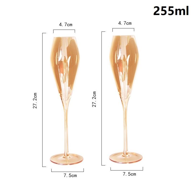 Amber Red Wine Glass Artwork Ultra-Thin Crystal Burgundy Bordeaux Goblet Big Belly Tasting Cup Wedding Party Champagne Flute Cup