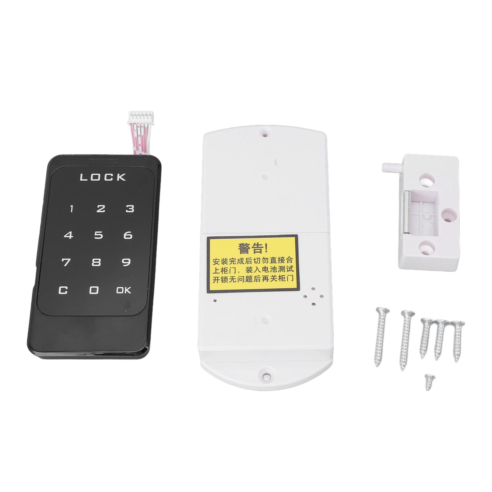 Digital Electronic Coded Cabinet Lock Smart Password Lock Touch Keypad Wardrobe File Cabinet Lock for Home Office