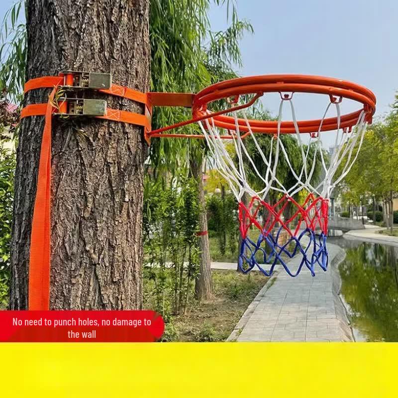 Wall-Mounted Indoor/Outdoor Basketball Hoop Set