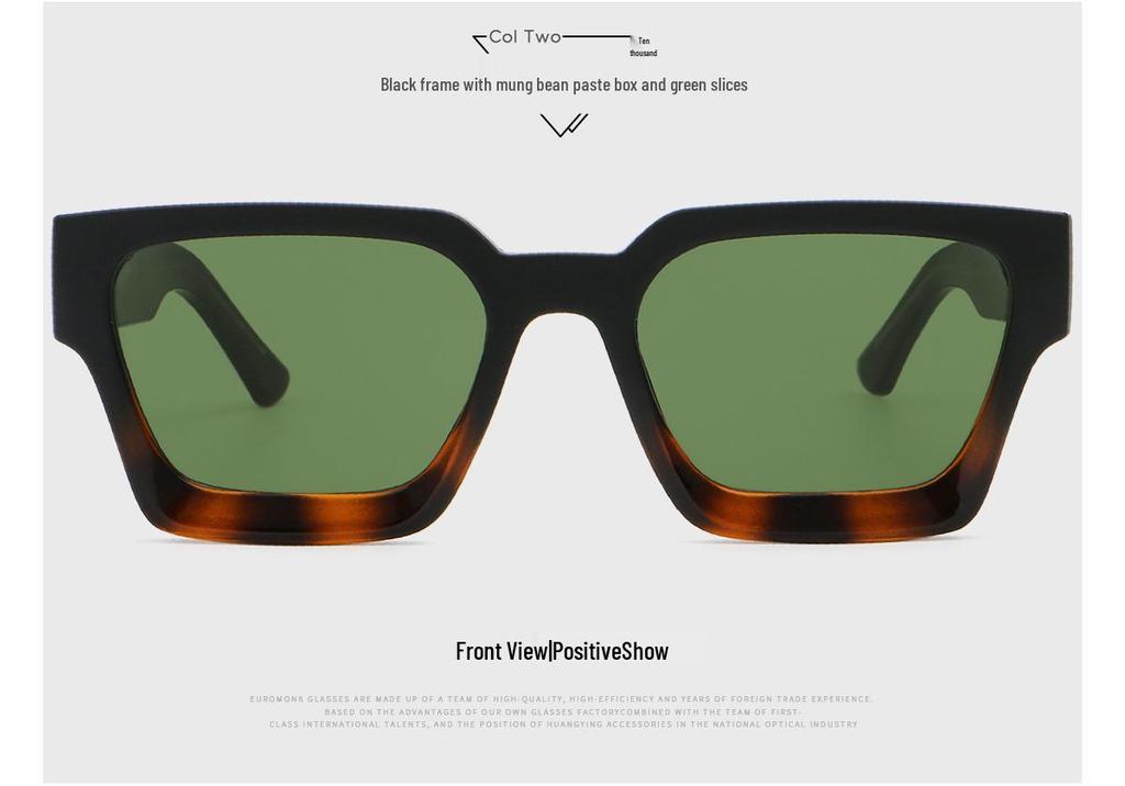 Women's High-End Retro Square Frame Sunglasses 8837 - Stylish Sun Protection for Driving