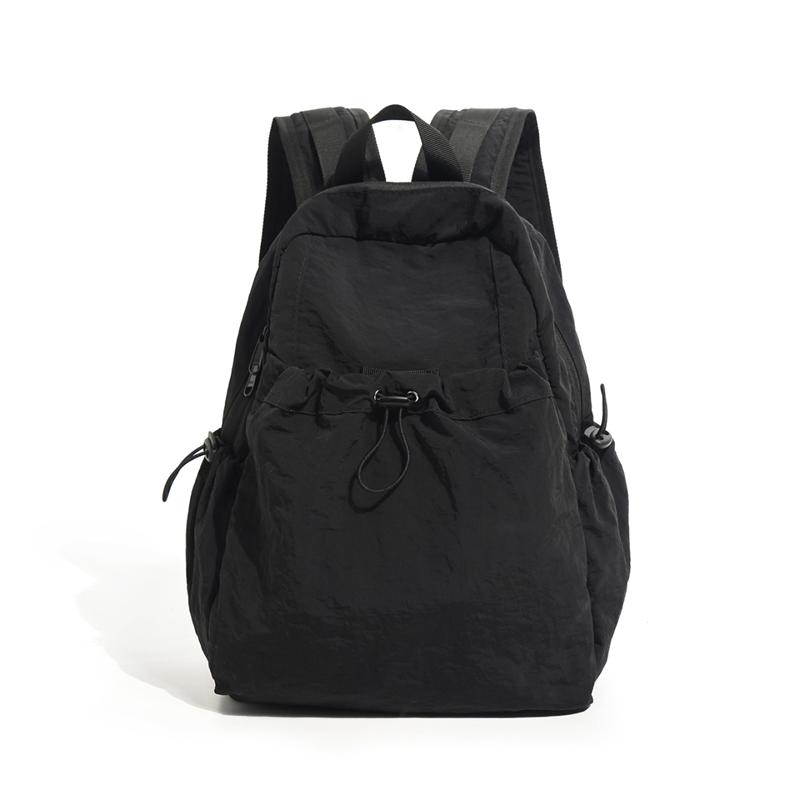 Solid Color Nylon Backpack Large Capacity Backpack