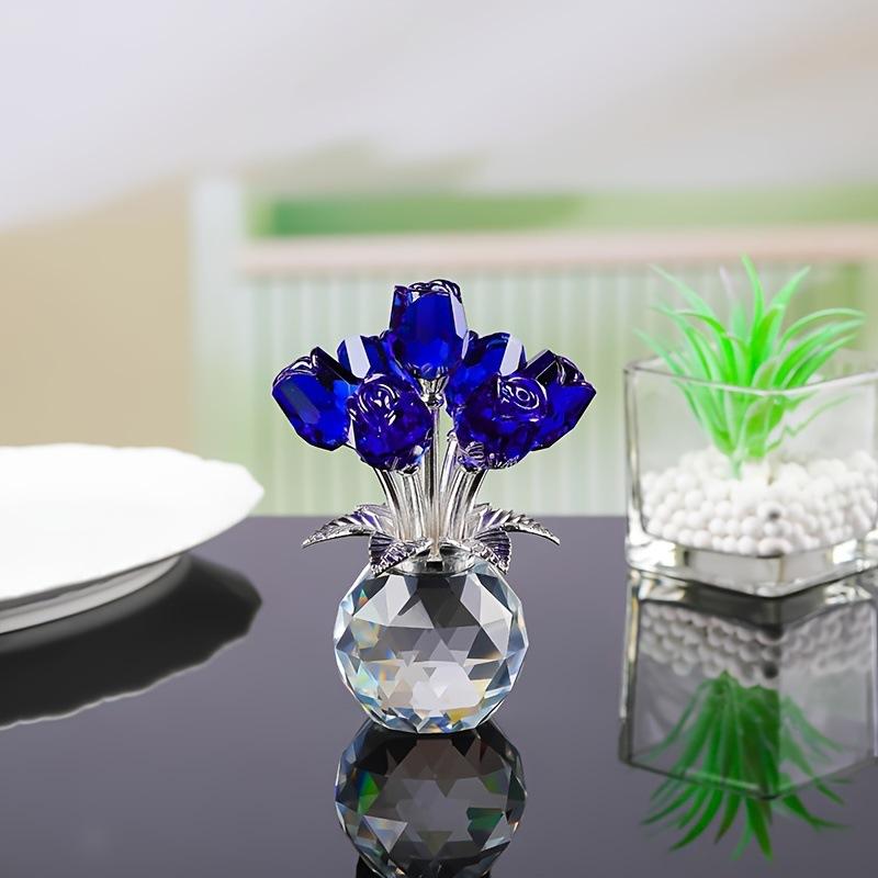 Colourful Rose Bouquet - For Anniversary, Mother's Day, Valentine's Day Crystal Rose Bouquet - Eternal Rose Decorative Gift