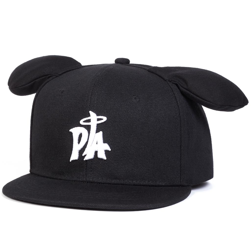 PLA Embroidery Baseball Hat Big Ear Decoration Adjustable Flat Top for Outdoor Travel