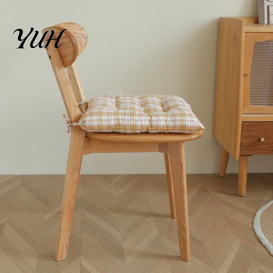 Warm Seat Cushion for Hard Chairs Plaid Chair with Ties, Soft Cozy Dining Pad, 16 High Elastic X Inch Non-slip Pad Home Office Chair, Dormitory