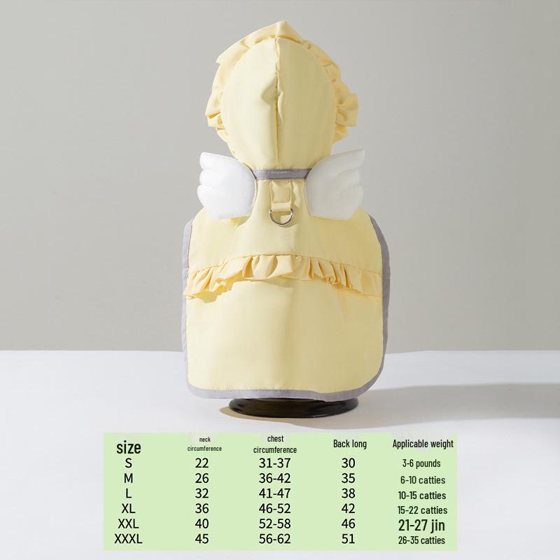 Cartoon Waterproof Full Coverage Raincoat for Small & Medium Dogs - Four-Legged Poncho for Rainy Day Outdoor Use