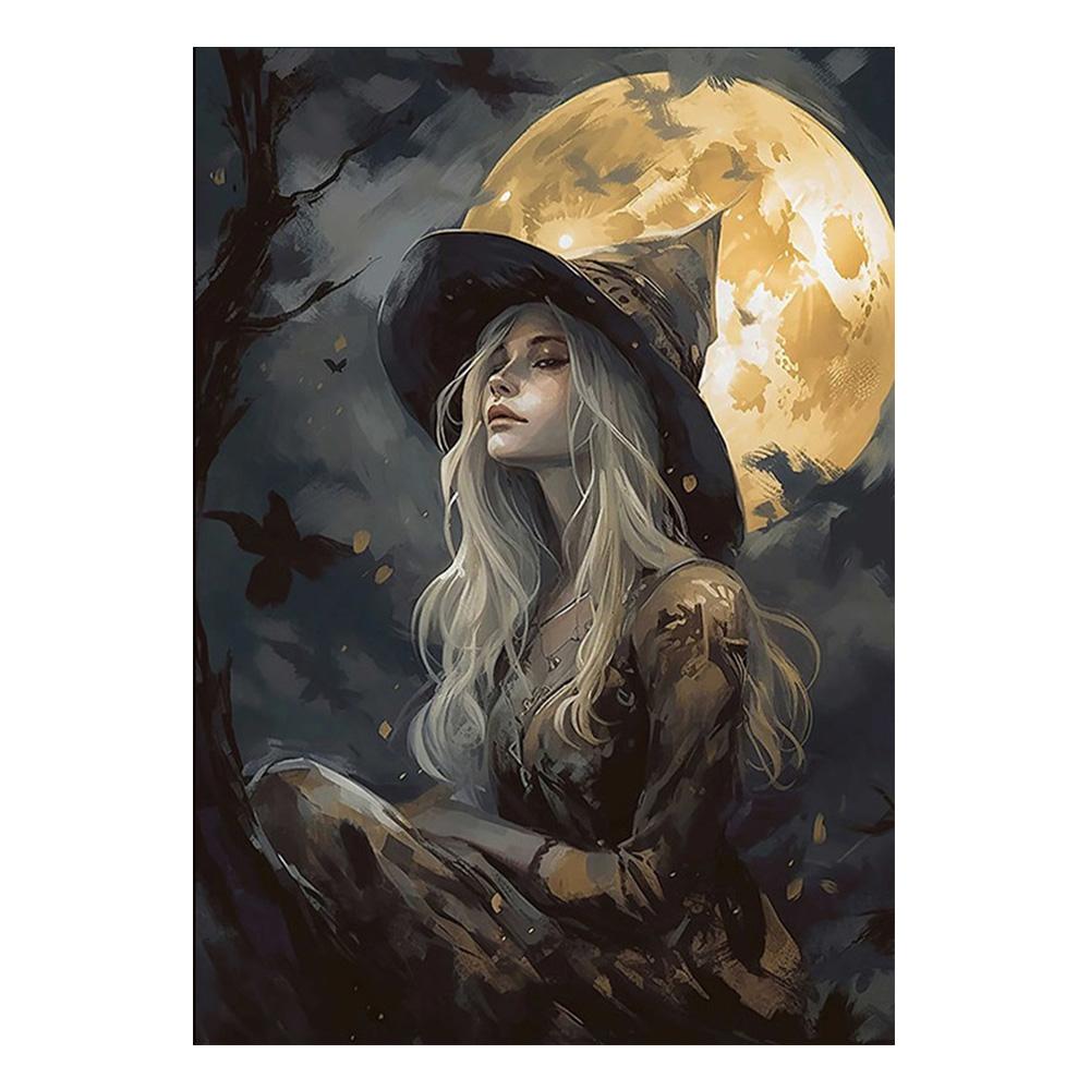 Dark Academy Art Wall Poster Victoria Crow Witch Ghost Black Cat Halloween Background Decoration Gothic Image Printing Holiday Gifts Canvas Painting