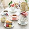 European Style Coffee Cup Set Household Flower Tea Cup