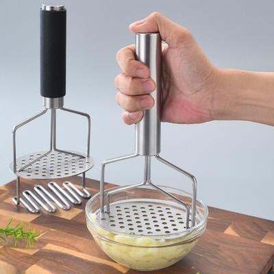 Mașină de zdrobire pentru cartofi cu două straturi Presă manuală pentru cartofi Concasor cu presiune ondulată Unelte de bucătărie pentru piure de cartofi Legume Fructe