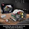 MOULD KING 10181 Technische Auto Spielzeuge Der Motorisierte Flachmotor Baustein Zusammenbau Auto Motor Ziegelmodell Kinder Weihnachtsgeschenk