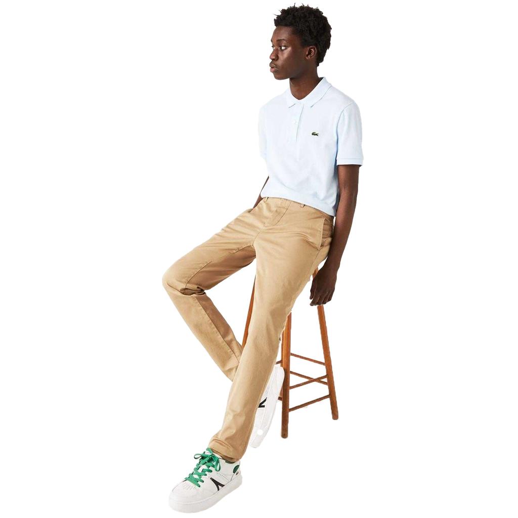 Lacoste Calças Chino Slim Stretch de Algodão Masculinas