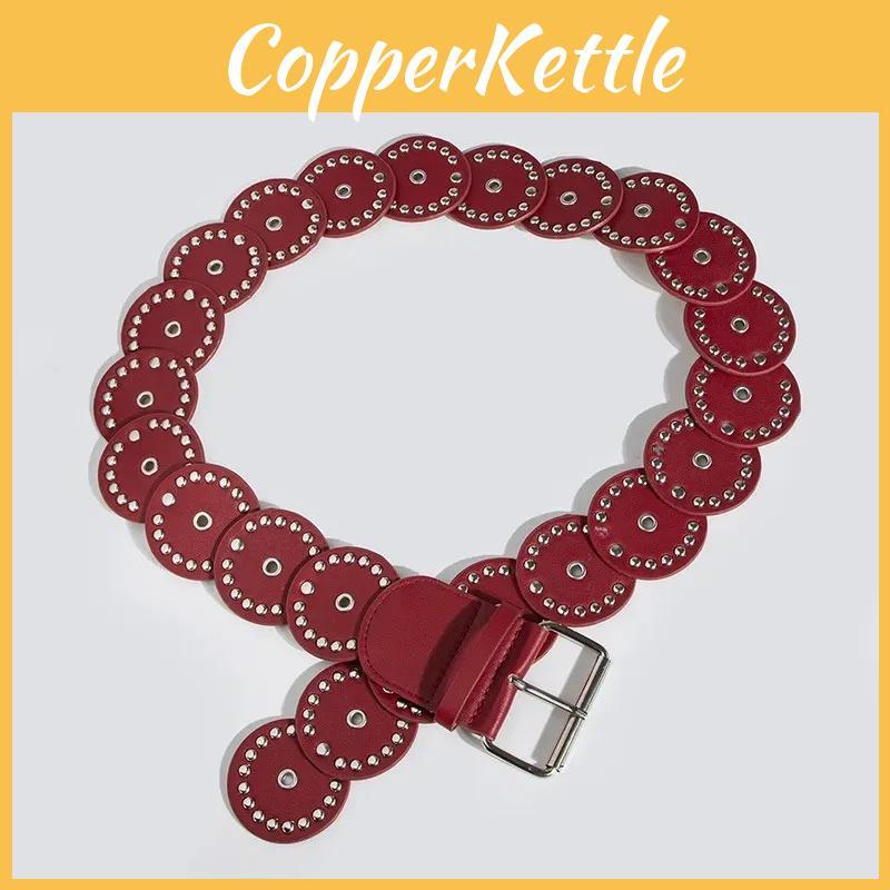 Fashionable Wide Width Leather Belt With Spliced Design For Casual Wear Women
