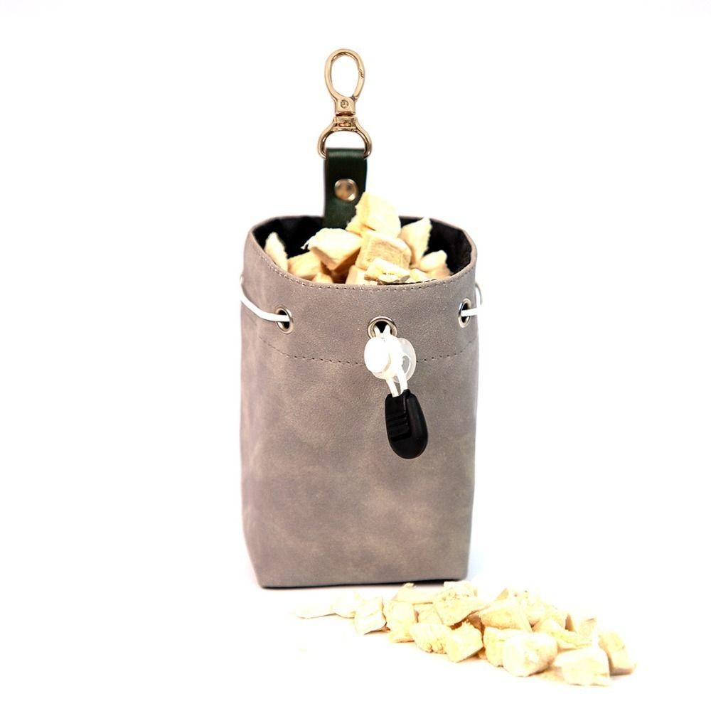 Leak-proof Dog Treat Pouch Waterproof PU Food Dispenser Bag Pet Snack Pouch  Travel