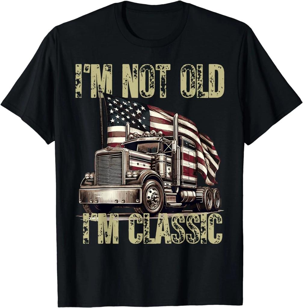 Ich bin nicht alt, ich bin ein klassischer LKW-Papa Fahrer LKW-Liebhaber Geschenk Unisex T-Shirt