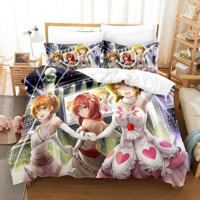 3D-gedrucktes Anime Kawaii Girs Love Live! Bettwäscheset Einzelbett Twin Full Queen King Size Bettset Erwachsener Kind Schlafzimmer Bettdeckenbezugsets