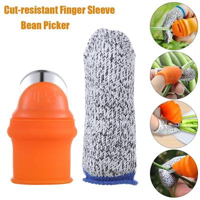 Outil de cueillette Gadget de cuisine Protège-doigts Manchon de doigt résistant aux coupures Coupe-pouce Cueilleur de haricots