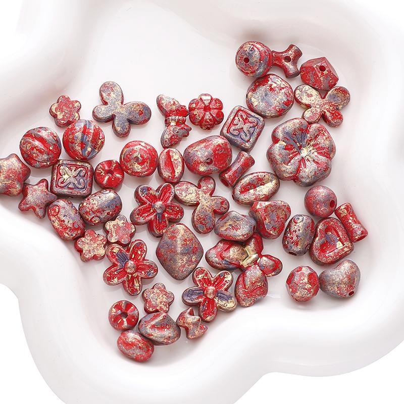 10g/bag 5-20mm Acrylic Imitation Picasso Blend Beads DIY Bracelet Necklace Earrings Jewelry Accessories