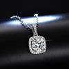 One Carat Zircon Necklace Pendant Girls Fashion Personality Versatile Style Round Bag Clavicle Chain Qixi Gift for Girlfriend 2026