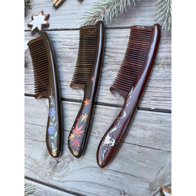 Tan Mujiang Yuxiu Natural Wooden Comb Gift Set