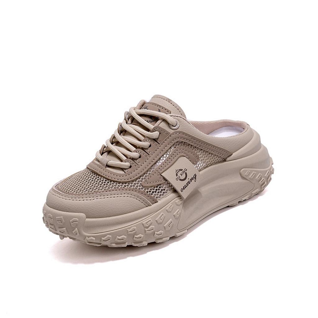 Lässige Halbschuhe Damenschuhe für Sommer-Outdoor-Bekleidung, Ein-Fuß-Faulschuhe, Sportschuhe, Mesh-Kühle Hausschuhe