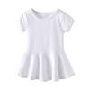 Dívčí jednobarevné předškolní šaty na skateboard s krátkým rukávem