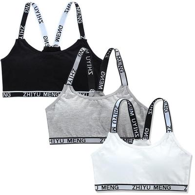 Genç sutyen kız yelek Pamuk Spandex Büyük Kız Spor Adolescente Çocuk İç Giyim 8-14 Y