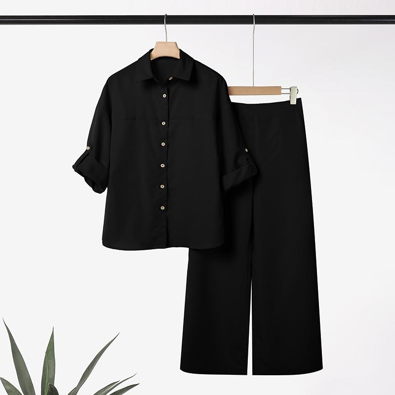 ZANZEA Women Long Sleeve Blouse and Pants Casual Two Piece Suit Sets