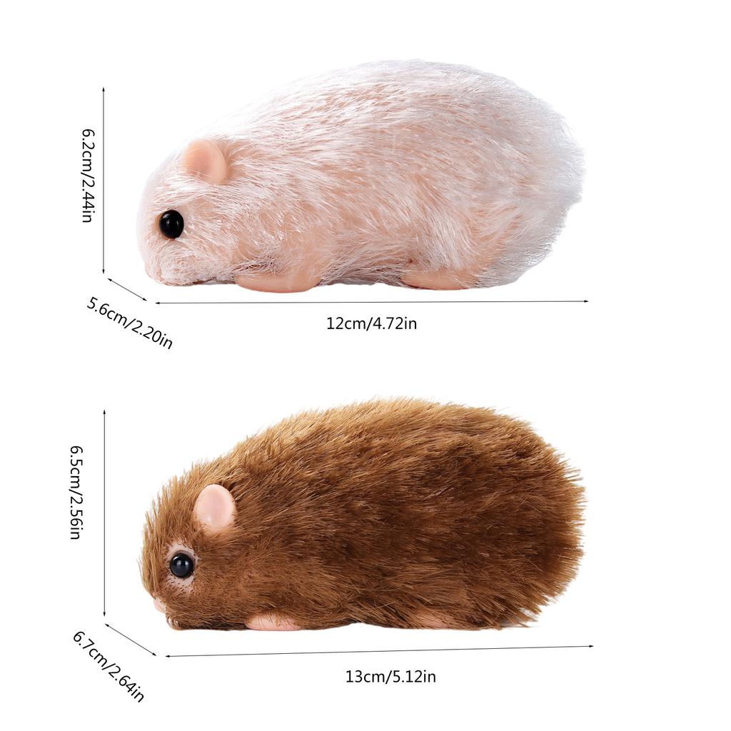 Silicone Hamster Model Toy Collectable Figurine Realistic Animal Doll Office Display Model Toy Hamster Reborns Kids Gift
