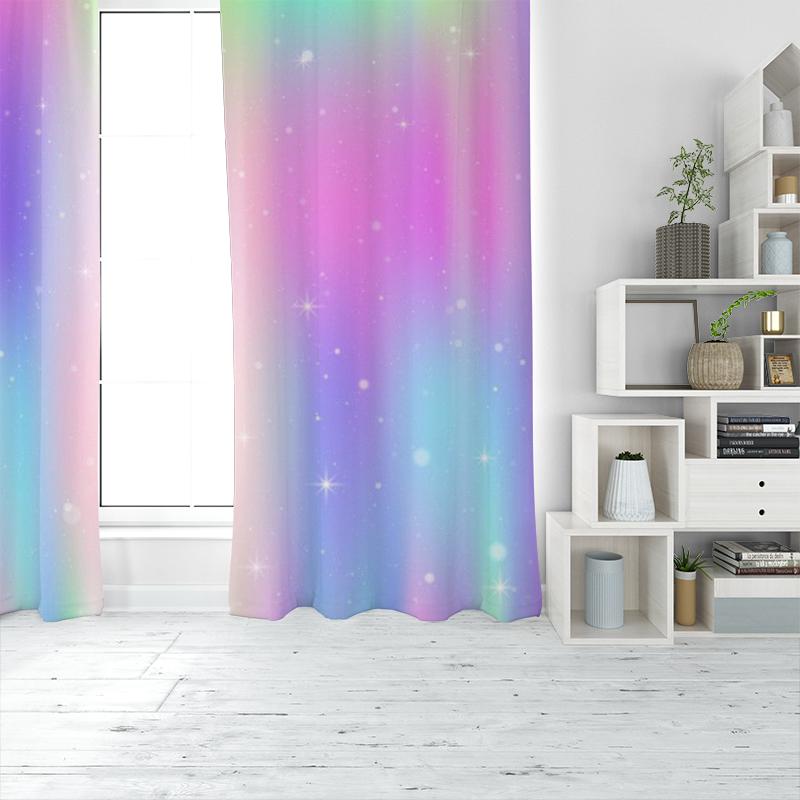 Laser dazzling stars/Printed curtains-Polyester-suitablefor bedroom   living room   study private curtains  blackout curtains