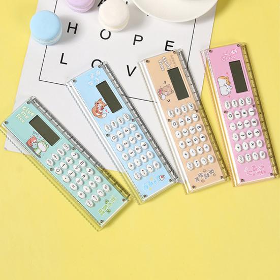 Calculatrice de règle multifonctionnelle grand écran papeterie calculatrice de poche à 8 chiffres pour l'école